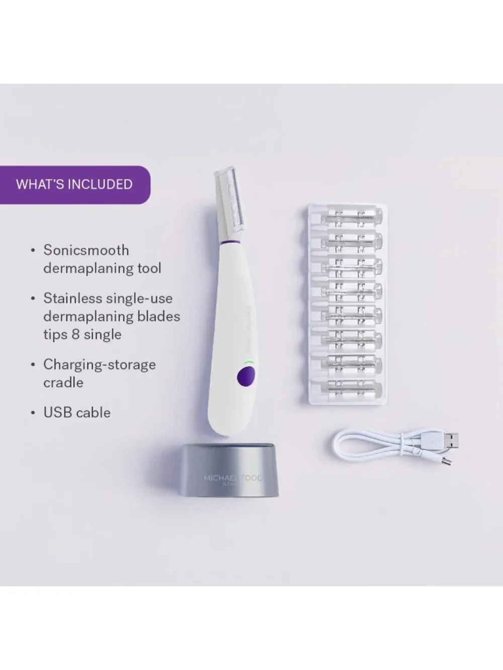 Dermaplane Razor for Women | Facial Hair Remover, Eyebrow Trimmer & Blades Set